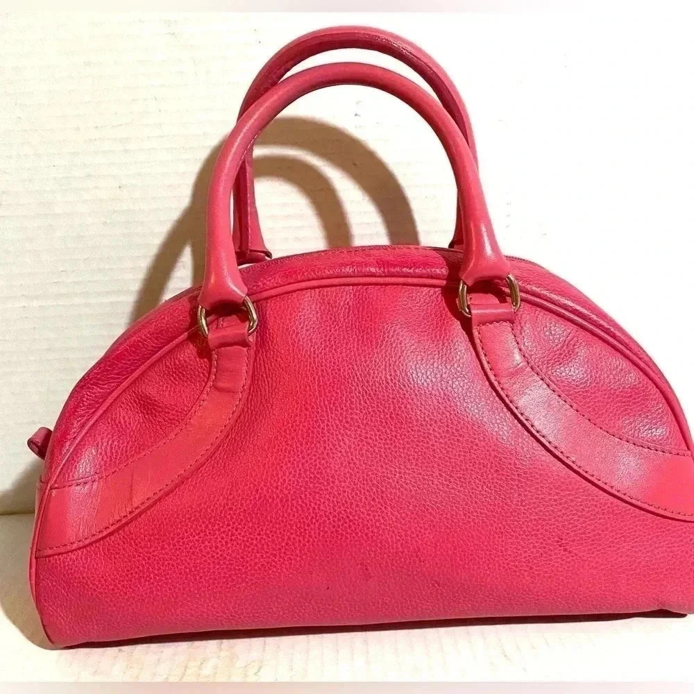 Longchamp pink leather satchel handbag - Picture 2 of 12